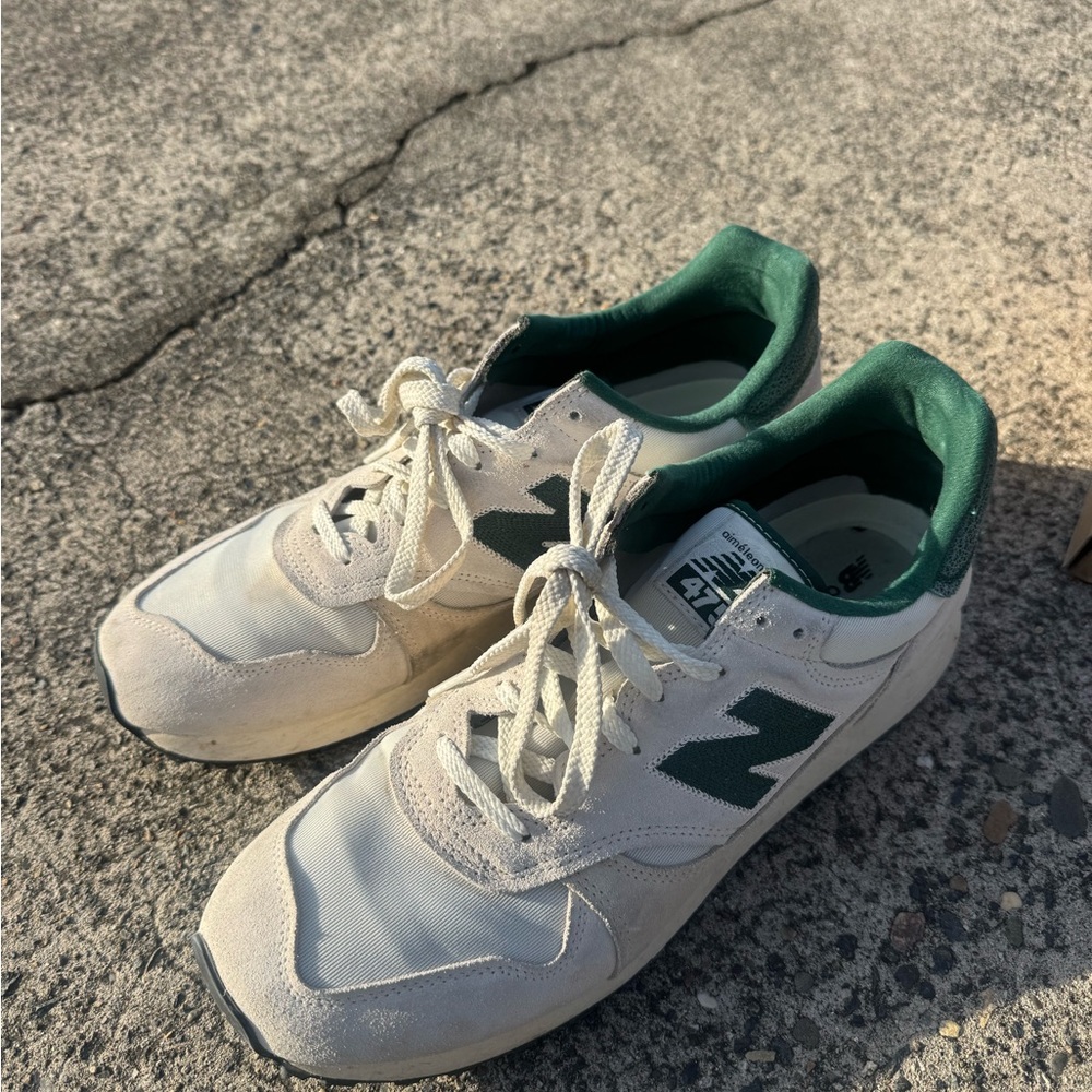 New Balance 475 aime Leon dore Men's White and Green Athletic Shoes